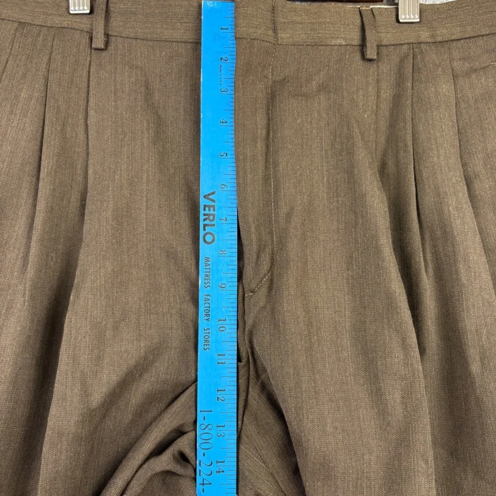 Vintage Dockers Pants Men 36x30 Trouser Pleated Cuffed Worsted Wool Dress Slacks